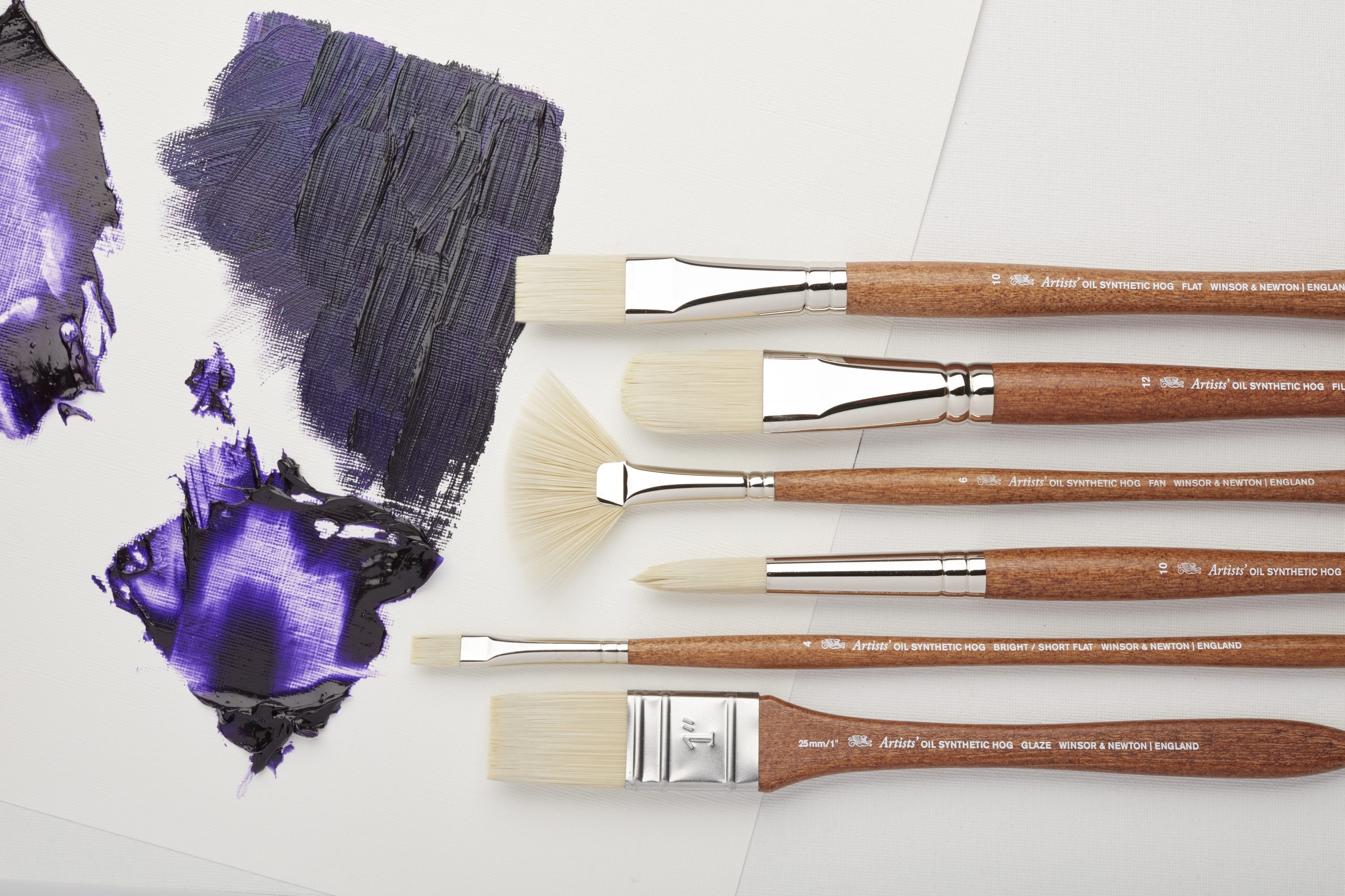 Winsor & Newton Artists' Oil Synthetic Hog Fan Brush #6